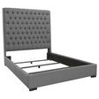 Furniture City Houma - Coaster - Camille Upholstered Queen Panel Bed Grey - 300621Q