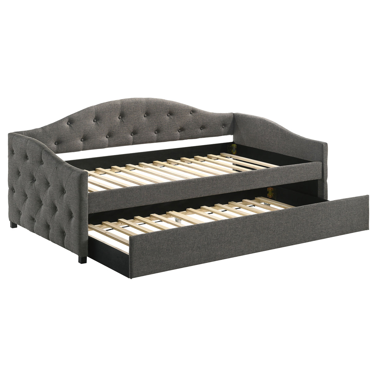 Furniture City Houma - Coaster - Sadie Upholstered Twin Daybed with Trundle Grey - 300638