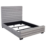 Furniture City Houma - Coaster - Patricia 58-inch Boucle Upholstered Queen Bed Grey - 300719Q