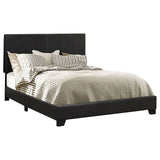 Furniture City Houma - Coaster - Dorian Faux Leather Upholstered Eastern King Panel Bed Black - 300761KE