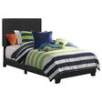 Furniture City Houma - Coaster - Dorian Faux Leather Upholstered Twin Panel Bed Black - 300761T