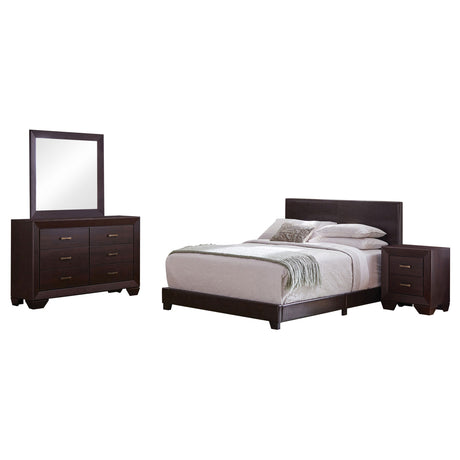 Furniture City Houma - Coaster - Dorian 4-piece Eastern King Bedroom Set Dark Cocoa - 300762KE-S4