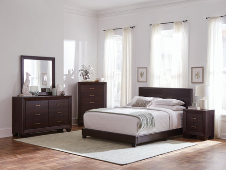 Furniture City Houma - Coaster - Dorian 5-piece Twin Bedroom Set Dark Cocoa - 300762T-S5