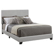 Furniture City Houma - Coaster - Dorian Faux Leather Upholstered California King Bed Grey - 300763KW