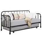 Furniture City Houma - Coaster - Marina Metal Twin Daybed with Trundle Black - 300765