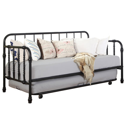 Furniture City Houma - Coaster - Marina Metal Twin Daybed with Trundle Black - 300765