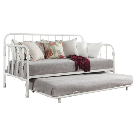 Furniture City Houma - Coaster - Marina Metal Twin Daybed with Trundle White - 300766