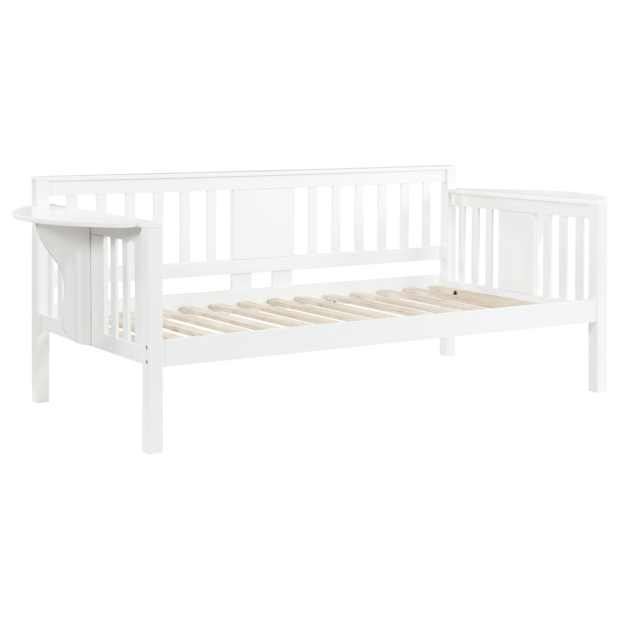 Furniture City Houma - Coaster - Bethany Wood Twin Daybed with Drop-down Tables White - 300837