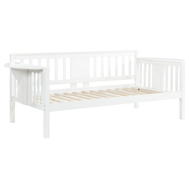 Furniture City Houma - Coaster - Bethany Wood Twin Daybed with Drop-down Tables White - 300837