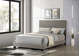 Furniture City Houma - Coaster - Dorian Fabric Upholstered Full Panel Bed Taupe - 300851F