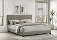 Furniture City Houma - Coaster - Dorian Fabric Upholstered California King Panel Bed Taupe - 300851KW