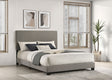 Furniture City Houma - Coaster - Dorian Fabric Upholstered Queen Panel Bed Taupe - 300851Q