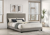 Furniture City Houma - Coaster - Dorian Fabric Upholstered Queen Panel Bed Taupe - 300851Q