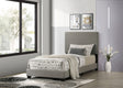 Furniture City Houma - Coaster - Dorian Fabric Upholstered Twin Panel Bed Taupe - 300851T