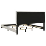 Dorian Fabric Upholstered Eastern King Panel Bed Cream