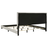 Dorian Fabric Upholstered California King Panel Bed Cream