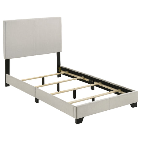 Furniture City Houma - Coaster - Dorian Fabric Upholstered Twin Panel Bed Cream - 300852T