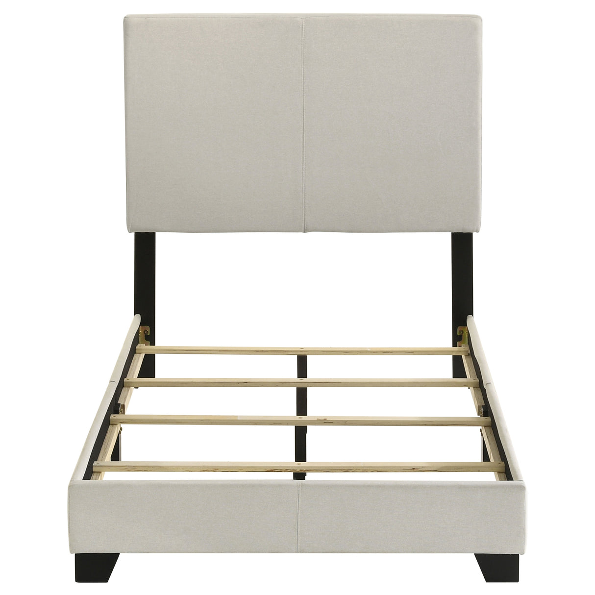 Dorian Fabric Upholstered Twin Panel Bed Cream