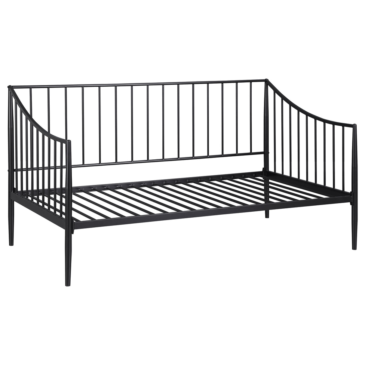 Furniture City Houma - Coaster - Newbury Metal Twin Daybed Bed Frame Matte Black - 301056