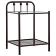 Furniture City Houma - Coaster - Livingston Metal 1-shelf Nightstand Dark Bronze - 301392