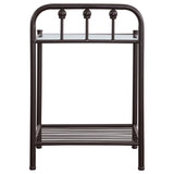Livingston Metal 1-shelf Nightstand Dark Bronze