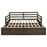 Sorrento 2-drawer Twin XL Daybed with Extension Trundle Grey