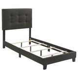 Furniture City Houma - Coaster - Mapes Upholstered Twin Panel Bed Charcoal - 305746T
