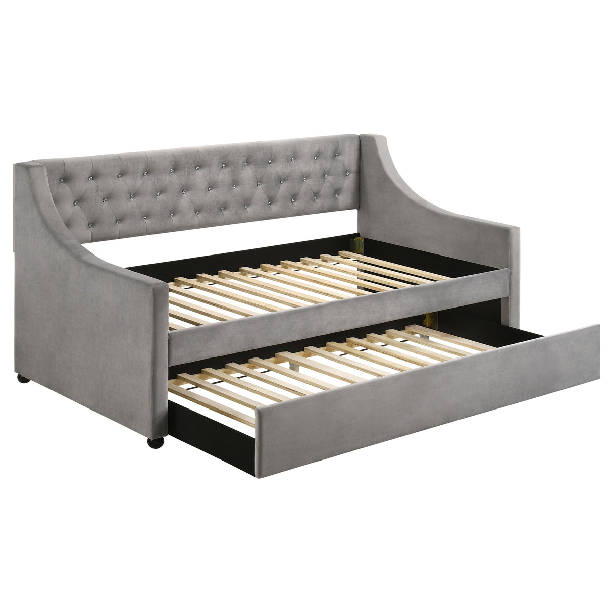 Furniture City Houma - Coaster - Chatsboro Upholstered Twin Daybed with Trundle Grey - 305883