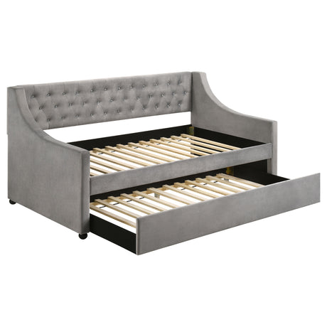 Furniture City Houma - Coaster - Chatsboro Upholstered Twin Daybed with Trundle Grey - 305883