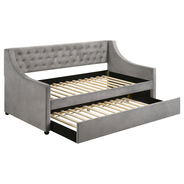 Furniture City Houma - Coaster - Chatsboro Upholstered Twin Daybed with Trundle Grey - 305883