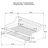 Chatsboro Upholstered Twin Daybed with Trundle Grey