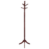 Furniture City Houma - Coaster - Riona 6 Hook Freestanding Wood Coat Rack Hat Hanger Merlot - 3058