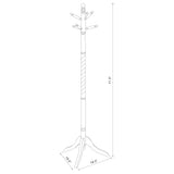 Riona 6 Hook Freestanding Wood Coat Rack Hat Hanger Merlot