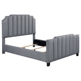 Furniture City Houma - Coaster - Fiona Upholstered Full Panel Bed Light Grey - 306029F