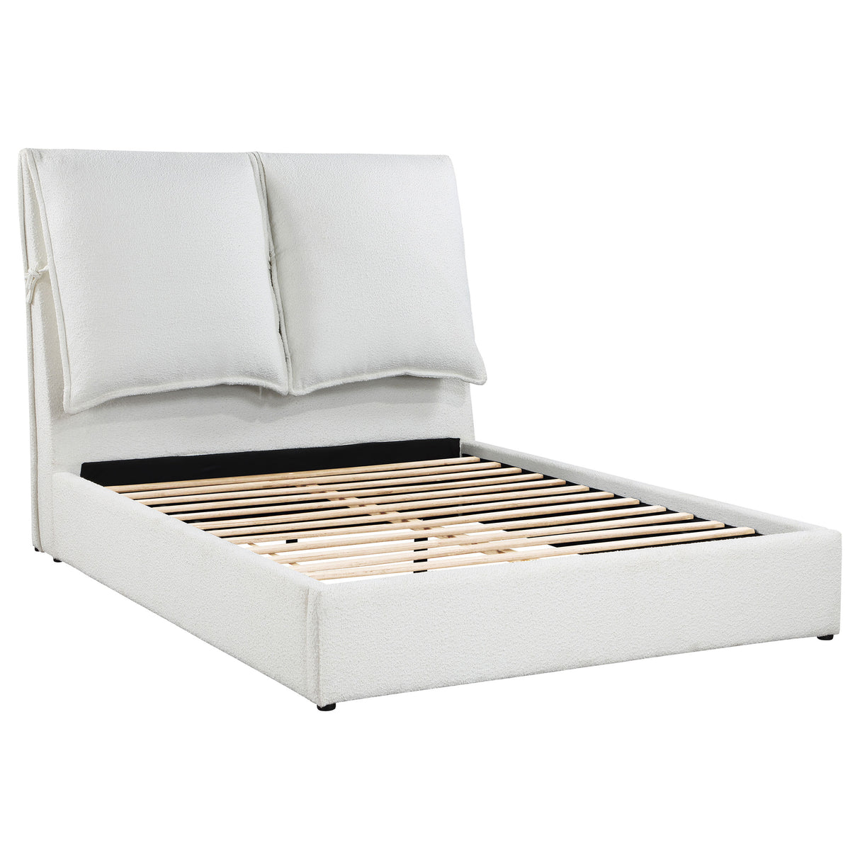 Furniture City Houma - Coaster - Gwendoline Upholstered Eastern King Panel Bed White - 306040KE