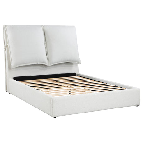 Furniture City Houma - Coaster - Gwendoline Upholstered Queen Panel Bed White - 306040Q