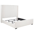 Furniture City Houma - Coaster - Natasha 65-inch Upholstered Eastern King Wingback Bed Cream - 306051KE