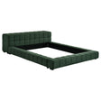 Furniture City Houma - Coaster - Trinity Upholstered Full Platform Bed Green - 306120F