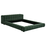 Furniture City Houma - Coaster - Trinity Upholstered Full Platform Bed Green - 306120F