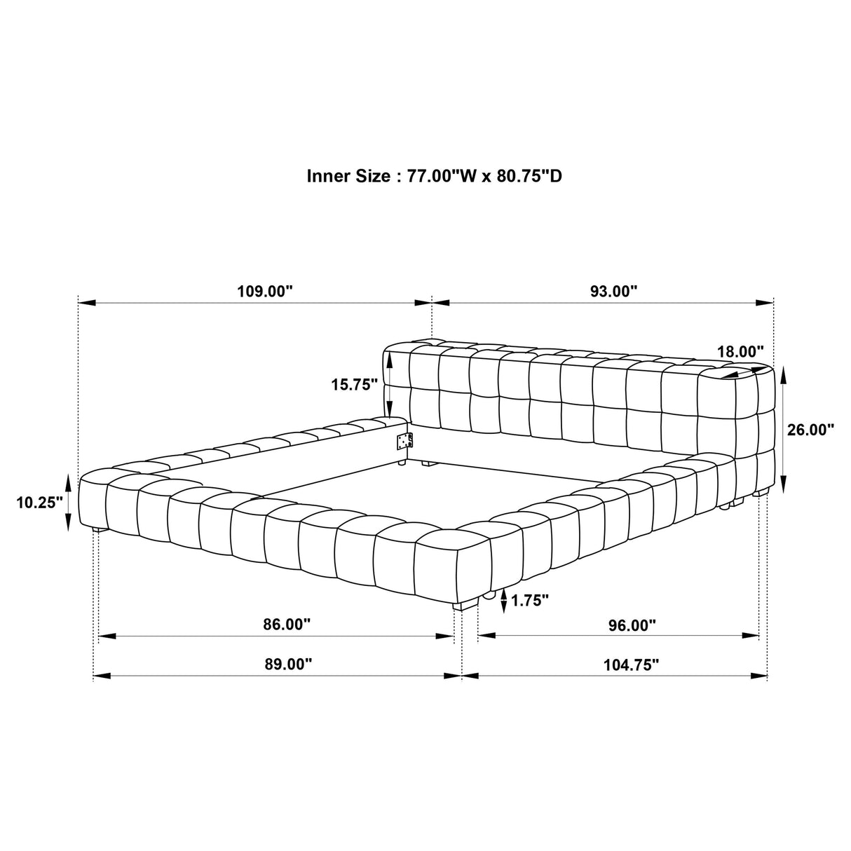 Trinity Upholstered Eastern King Platform Bed Light Taupe