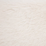Rebecca Faux Fur Upholstered Queen Bed Cream
