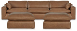 Emilia 3-Piece Sectional and 2 Ottomans