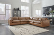 Furniture City Houma - Ashley Furniture - Emilia 5-Piece Sectional - RAF 5-Piece Sectional / Caramel - 30901S4
