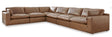 Furniture City Houma - Ashley Furniture - Emilia 6-Piece Sectional - RAF 6-Piece Sectional / Caramel - 30901S5