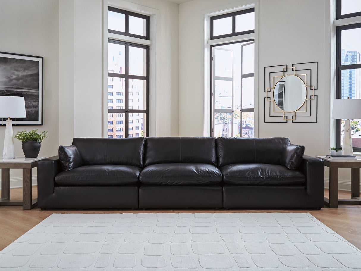 Furniture City Houma - Ashley Furniture - Emilia 3-Piece Sectional Sofa - RAF 3-Piece Sectional Sofa / Black - 30902S2