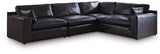 Furniture City Houma - Ashley Furniture - Emilia 4-Piece Sectional - RAF 4-Piece Sectional / Black - 30902S3
