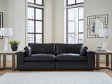Furniture City Houma - Ashley Furniture - Emilia 2-Piece Sectional Loveseat - RAF 2-Piece Sectional Loveseat / Black - 30902S1