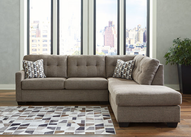 Furniture City Houma - Ashley Furniture - Mahoney 2-Piece Sectional with Chaise - LAF 2-Piece Sectional with Chaise / Chocolate - 31005S2