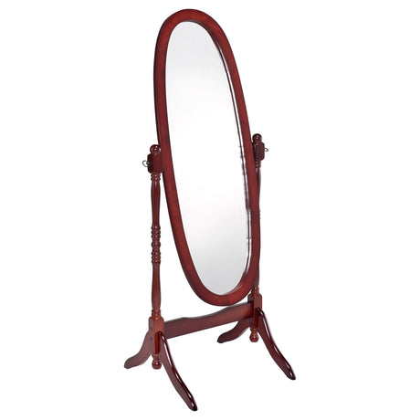 Furniture City Houma - Coaster - Foyet Wood Adjustable Full Length Cheval Mirror Merlot - 3101