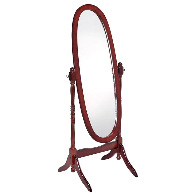 Furniture City Houma - Coaster - Foyet Wood Adjustable Full Length Cheval Mirror Merlot - 3101